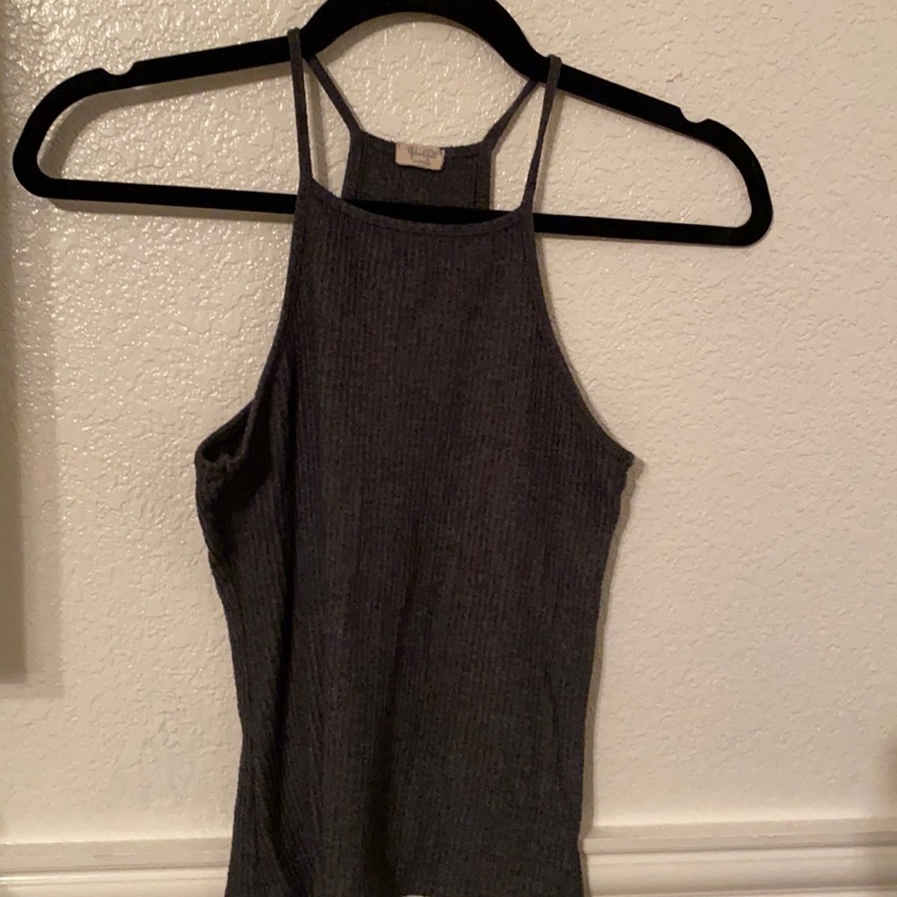 Gray halter top